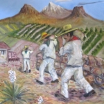 Walt Krane, Coffee Harvest, Oil on Canvas, 22 x 28, 2013