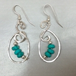 Andrea Markus, Sterling Silver & Turquoise Earrings, Jewelry