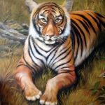 Anita Angel, Bengal Tiger, Oil (Copy)