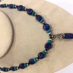 Andrea Markus, lapis, turquoise, sterling silver necklace
