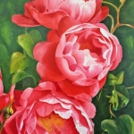 Joanne Robinson,Three Roses, Oil