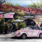 Cynthia Pisani, Pink Bug, Watercolor, 22x28, 2012