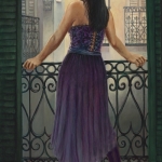 Geraldine Arata, Balcony on Bourbon Street, Oil