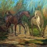 Linda McSweeney, Arabian Horses, the courtship, Oil