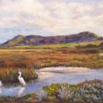 Tom Lemmer, Carmel Valley Egrets, Oil, 10 x 20, 2012