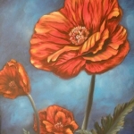 Wendy Oliver, Iceland Poppies, Oil, 18X22