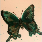 Beverly C Turner, Green Banded Swallowtail, Resin