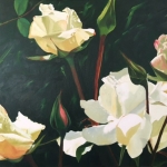 Joanne Robinson, Field of White Roses, Oil