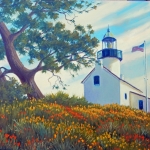 Charles White, Cabrillo Point Lighthouse, Oil