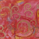 Paulette Langana, Golden Swirls, Acrylic
