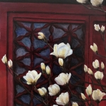 Yi Ding, Magnolia Flowers in the Forbidden City. Oil