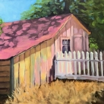 Linda Geniesse, Little Pink and Yellow Shack, Oil