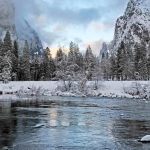 Icy Blue Sunset - Yosemite CA, Photography, 16 x 20 inches, ©2011