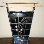 Bamboo and Blossoms, Glass, Bamboo, 21 x 4.5 x 18,© 2012