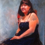 Betty Rothaus, Chiao - New Mom and Artist's Model, 9x12, 2013