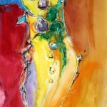 Georganne Zaro Eddy, Zin Vines, Watercolor, 29 x 37, 2012