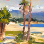 Dana Beebe, Santa Barbara Boardwalk, Oil on Canvas. 11 x 14