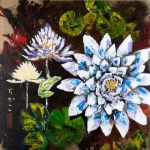 Chikako McCann, Hasu(water lily), Acrylic, ©2011
