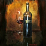 Juan Cantavella, Special Reserve, Oil on aged wood, 14 x 11, 2012